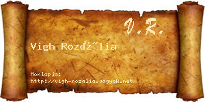 Vigh Rozália névjegykártya