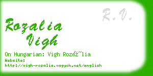 rozalia vigh business card